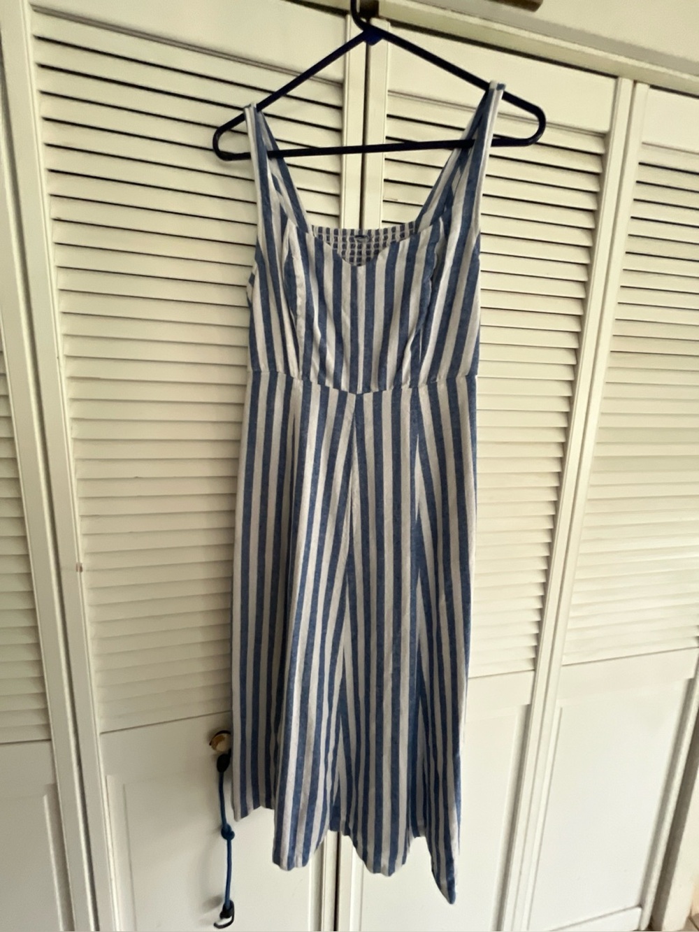 Blue & White Striped Summer Sundress Size M